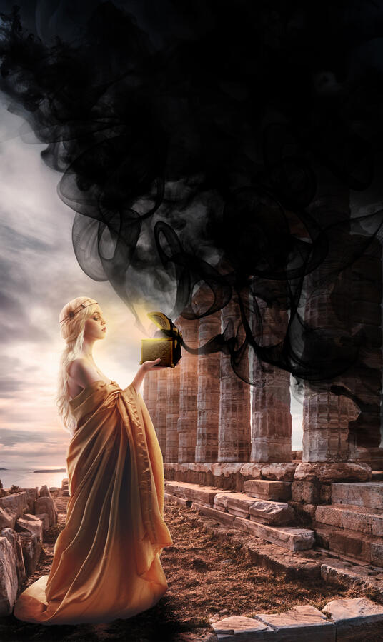 This was an assignment for my class where i needed to visualise Pandora opening her box.