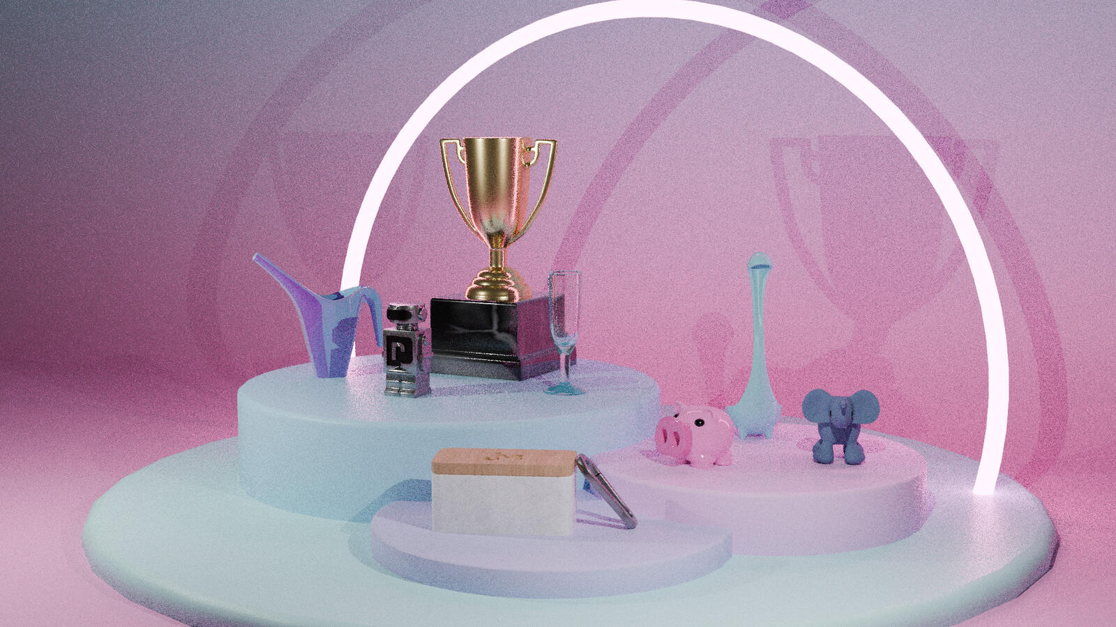 Collection of 3D objects i made in class.